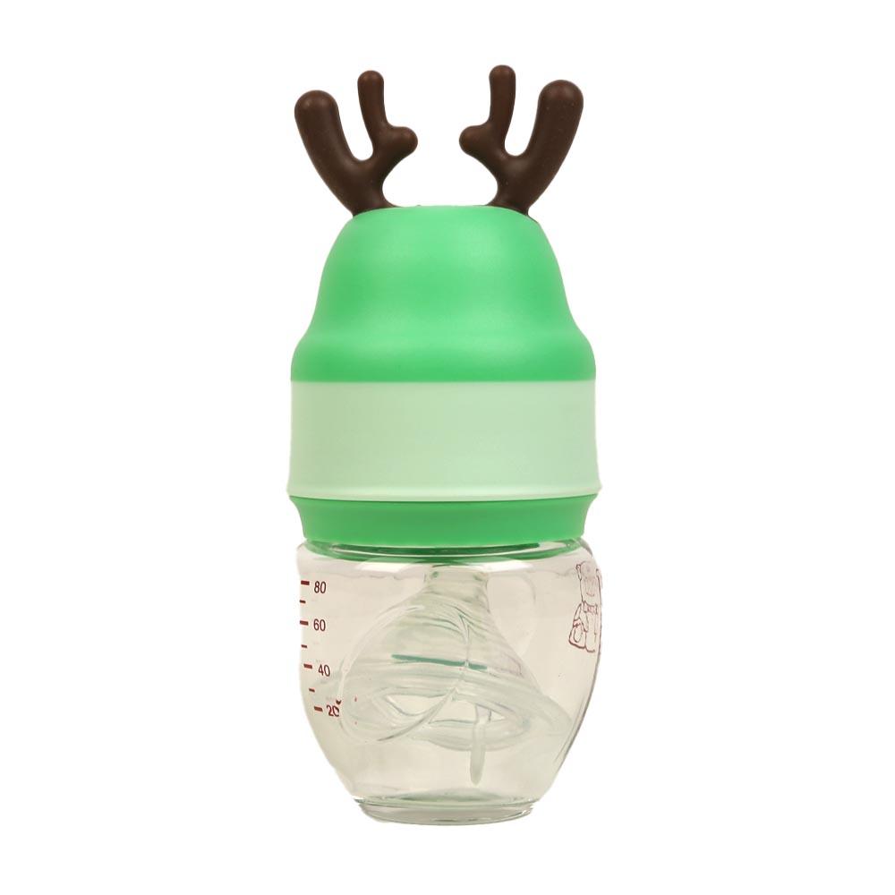 Iybao Glass Feeding Bottle 120ml - Green (GB-01)